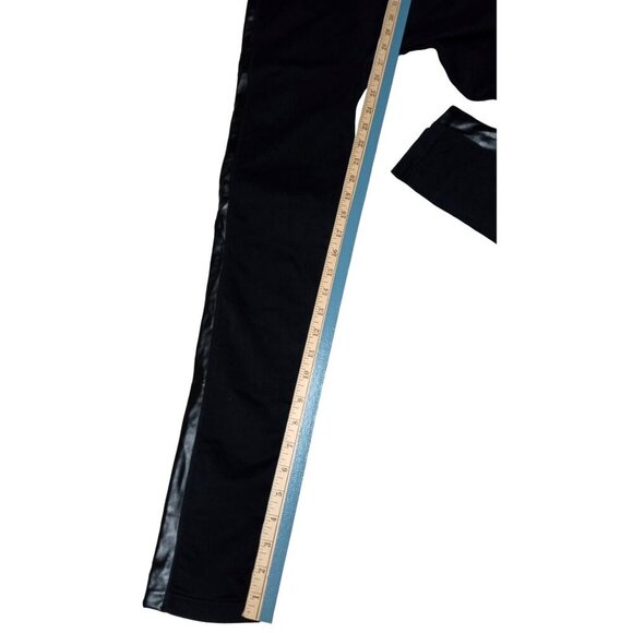 Prime Cut Womens Black Leggings Leather Stripe Size Medium/Large Run Small - Picture 7 of 7